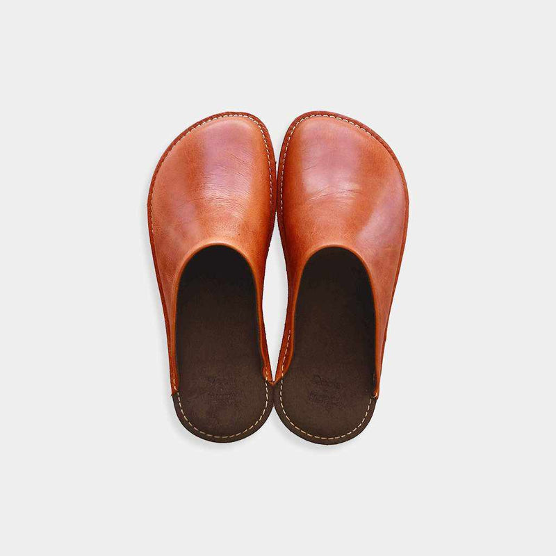 [슬리퍼] Reela Wax Leather & Vibram Sole Garden Sabo (Camel) | 레더 (Leather) 가공