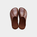 [SLIPPERS] WAXEDLEATHER (DARK BROWN) | LEATHER PROCESSING