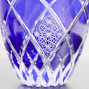 [SAKE GLASS] GUINOMI KIKU YARAI (BLUE) | KIRIKO