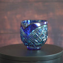 [술 병] 오두막집에서 2 피스 세트 (그린 - Lapis lazuli) 두 배로 덮인 카타 쿠치 & 미니 오코 쿠치 2 개 | Satsuma는 유리를 자른다