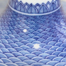 [SAKE BOTTLE & CUP SET] 3 PIECES KANBIN & SAKAZUKI HIRADO-SEIGAIHA | MIKAWACHI WARE | HIRADOSHOUZAN