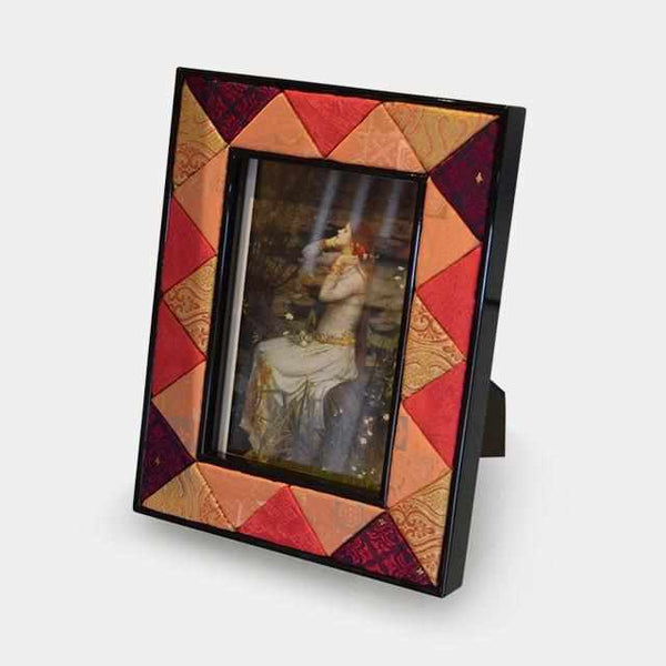 [圖片訊框] 木雕攝影畫框（橘色與粉紅） | 江道美術娃娃