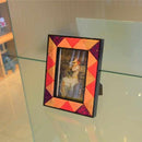 [PICTURE FRAME] WOOD PHOTO FRAME (ORANGE & PINK) | EDO ART DOLLS | KAKINUMA DOLLS