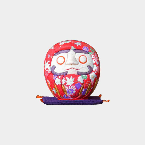 [Daruma (ตุ๊กตา)] Edo Daruma (ใหญ่) Yuzen แดงและขาว | ตุ๊กตาศิลปะเอโดะ