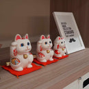 【 손짓 (럭키) 고양이 】 마네키 네코 풍수 (화이트) 무고한 휴식 | 도아트 인형