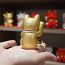 [BECKONING (LUCKY) CAT] MANEKI NEKO, FENG SHUI (GOLD) FORTUNE | EDO ART DOLLS | KAKINUMA DOLLS