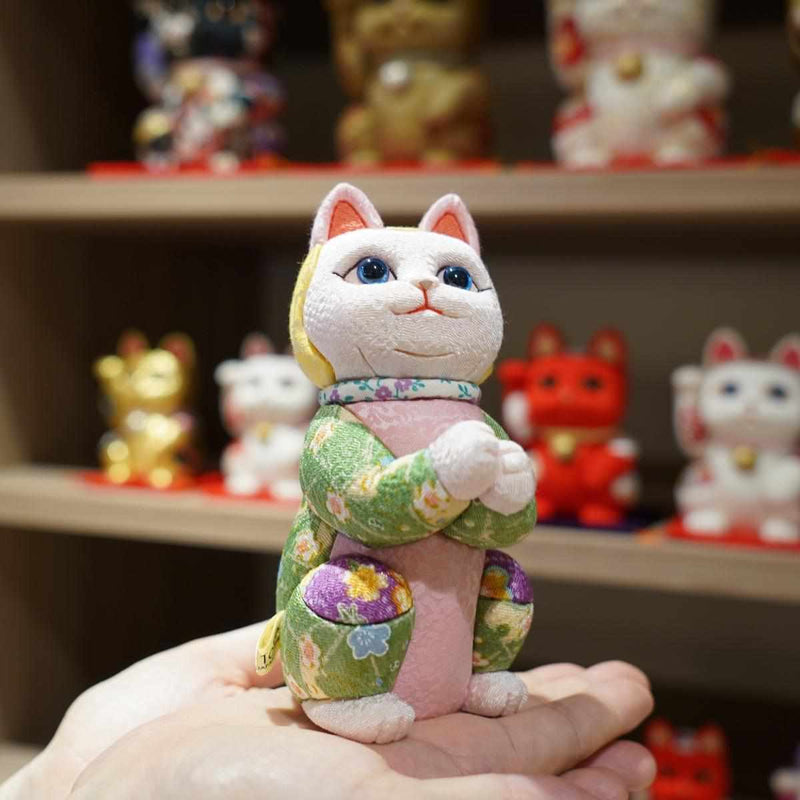 [Beckoning （Lucky） Cat] Maneki Neko，願為之星辰（Crepe Mulicolor） | 江戶藝術娃娃