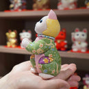 [BECKONING (LUCKY) CAT] MANEKI NEKO, WISH TO THE STAR (CREPE MULTICOLOR) | EDO ART DOLLS | KAKINUMA DOLLS