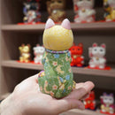 [BECKONING (LUCKY) CAT] MANEKI NEKO, WISH TO THE STAR (CREPE MULTICOLOR) | EDO ART DOLLS | KAKINUMA DOLLS