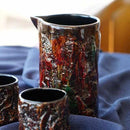 [SAKE BOTTLE & CUP SET] KOKEMUSU "MOSSY" WOODEN SAKE SET 3-PIECES | WAJIMA LACQUERWARE