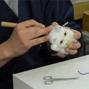 [BECKONING (LUCKY) CAT] MANEKI NEKO, WISH TO THE STAR (CREPE MULTICOLOR) | EDO ART DOLLS | KAKINUMA DOLLS