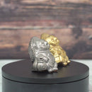 [RACCOON FIGURINE] TANUTANU GOLD&SILVER SET | SHIGARAKI WARE