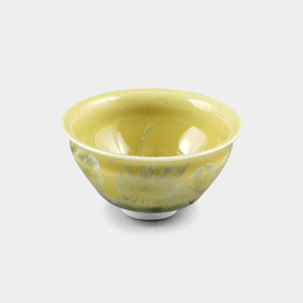 [清酒杯]花水晶（黃色）Guinomi |京都清水器