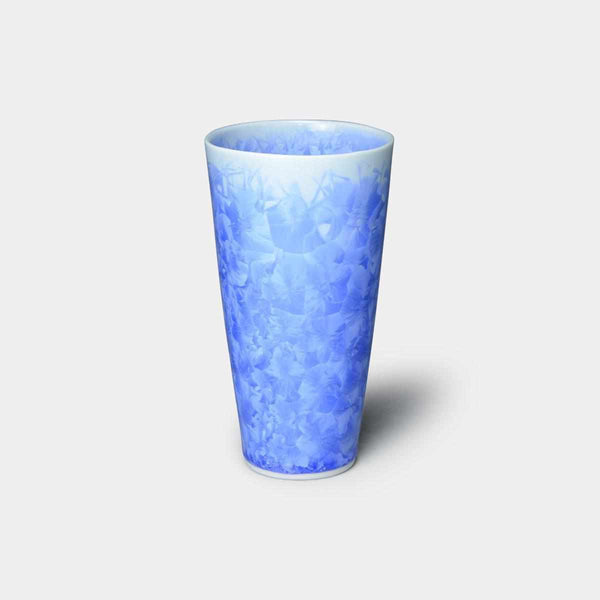 [MUG (CUP)] FLOWER CRYSTAL (BLUE) BEER TUMBLER | TOUAN | KYOTO-KIYOMIZU WARES