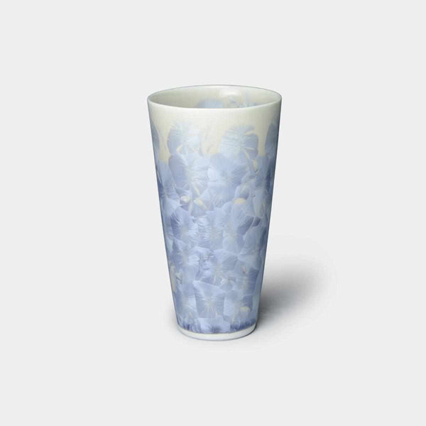 【京燒 清水燒】陶葊 花結晶 (銀藤) 啤酒杯