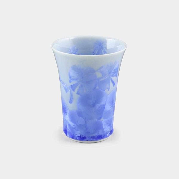 [แก้ว (ถ้วย)] Flower Crystal (Blue) Free Cup | Touan | สินค้า Kyoto-Kiyomizu