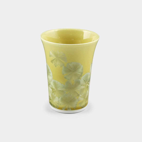 [แก้ว (ถ้วย)] Flower Crystal (สีเหลือง) ฟรีถ้วย | Touan | สินค้า Kyoto-Kiyomizu