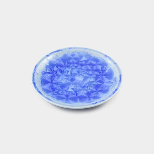 [SMALL DISH (PLATE)] FLOWER CRYSTAL (BLUE) PLATE | TOUAN | KYOTO-KIYOMIZU WARES