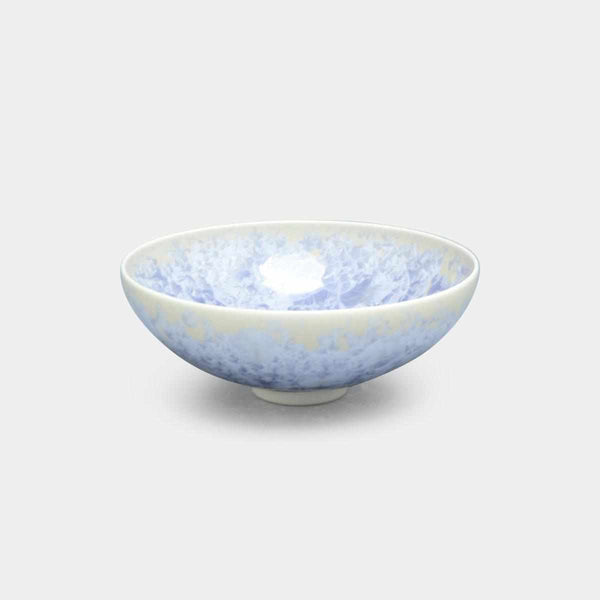 【京燒 清水燒】陶葊 花結晶 (銀藤) 平茶碗