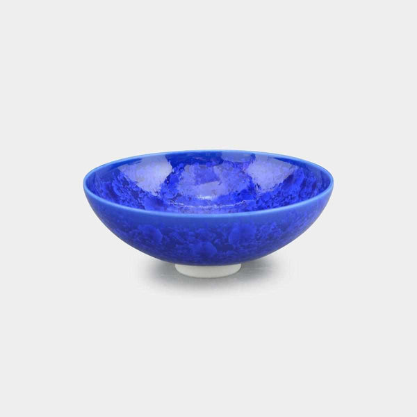 [แก้ว (ถ้วย)] ดอกไม้คริสตัล (Lapis Lazuli) ชามชาแบน | Touan | สินค้า Kyoto-Kiyomizu