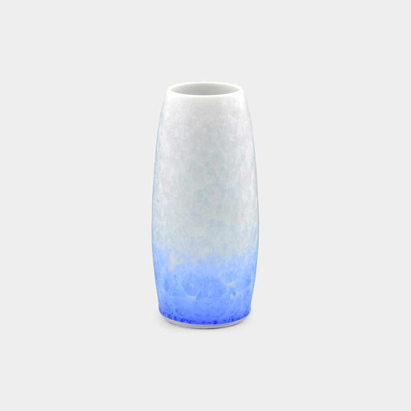 [花瓶]水晶花（藍底白底）花瓶|京都清水瓷