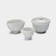 [JAPANESE TEA CUP] FLOWER CRYSTAL (WHITE) SMALL TEA SET (7-PIECE SET) | TOUAN | KYOTO-KIYOMIZU WARES