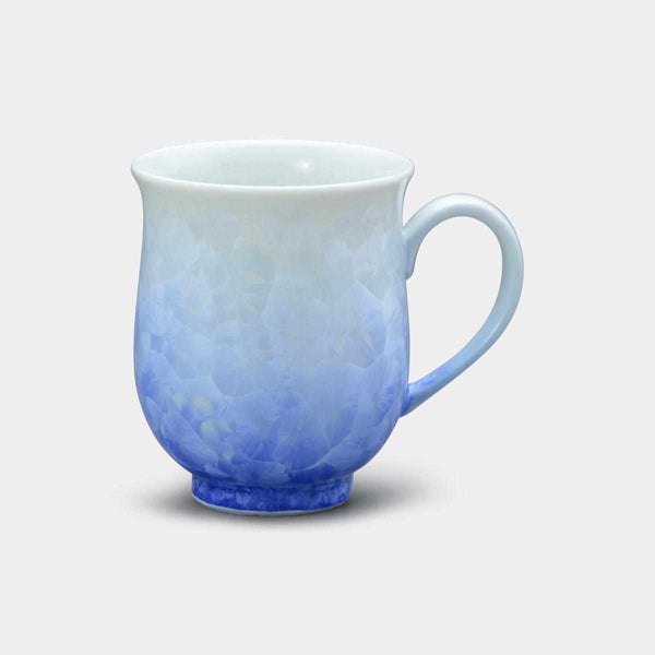 [MUG (CUP)] FLOWER CRYSTAL (WHITE BACKGROUND BLUE) MUG | TOUAN | KYOTO-KIYOMIZU WARES