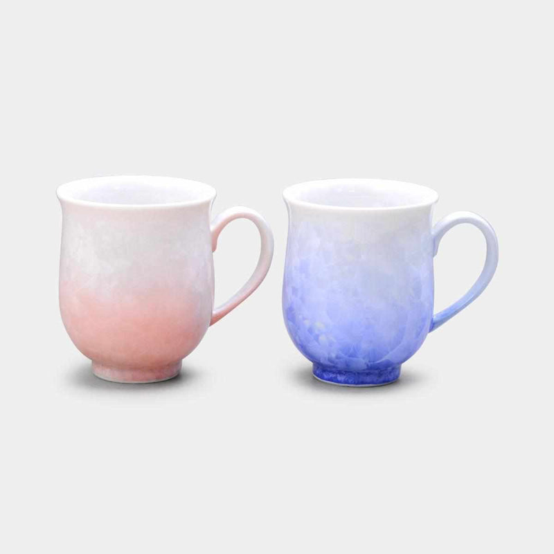 [머그 (컵)] 꽃 크리스털 (흰색 배경) Mug (2-피스 세트) | 교토-키노미즈 웨이즈