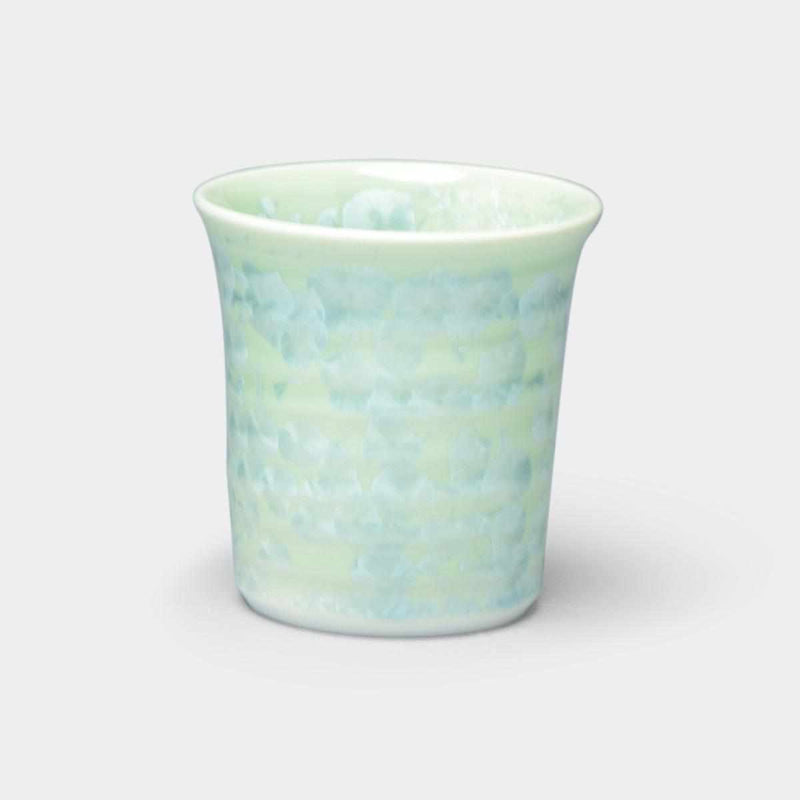 [แก้ว (ถ้วย)] Tumbler Crystal (Green) Flower | Touan | สินค้า Kyoto-Kiyomizu