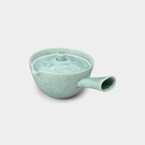 【京燒 清水燒】陶葊 花結晶 (綠) 茶壺