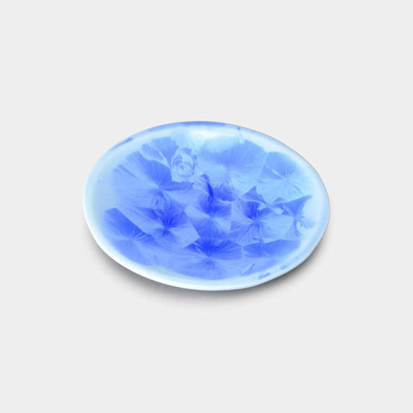 【小菜（盘）】花水晶（蓝）小盘|京都-清水器皿