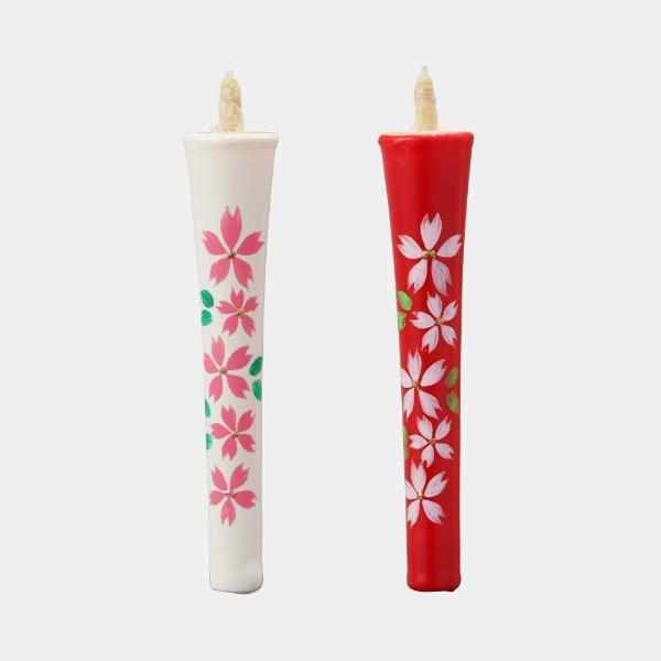 [CANDLE] IKARI TYPE 4 MOMME CHERRY BLOSSOMS (C) |  JAPANESE CANDLES | NAKAMURA CANDLE