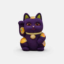 [BECKONING (LUCKY) CAT] MANEKI NEKO, FENG SHUI (PURPLE) SHOW YOUR ABILITIES RELAX | EDO ART DOLLS | KAKINUMA DOLLS
