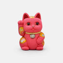 [BECKONING (LUCKY) CAT] MANEKI NEKO FENG SHUI (PEACH) BEAUTY GOOD LUCK | EDO ART DOLLS | KAKINUMA DOLLS