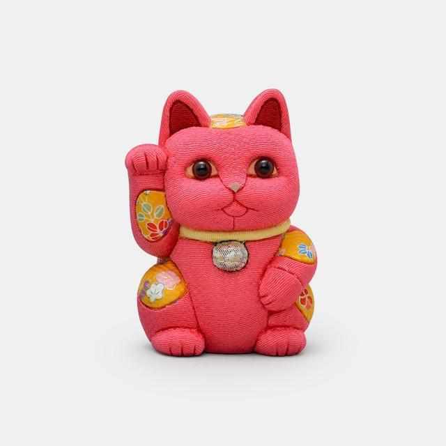 [Beckoning (Lucky) Cat] Maneki Neko Feng Shui (Peach) ความงามโชคดี | Edo Art Dolls | ตุ๊กตา Kakinuma