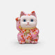 [BECKONING (LUCKY) CAT] MANEKI NEKO, YUZEN PEACH (S) | EDO ART DOLLS | KAKINUMA DOLLS