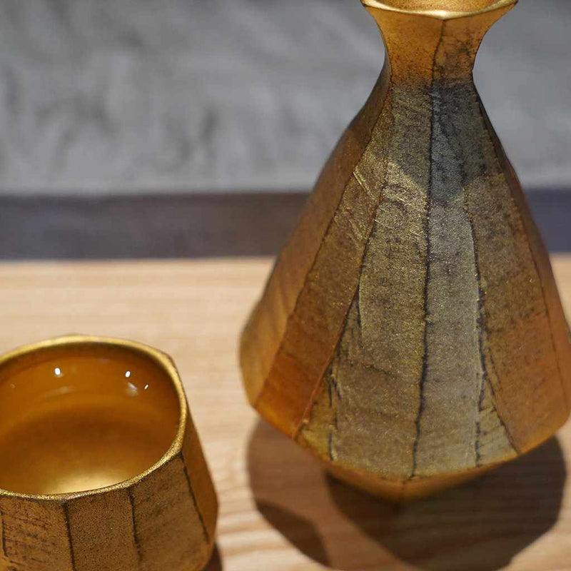 [Sake Cup] Golden Guinomi | Koichi Fujioka | เครื่องปั้นดินเผาและพอร์ซเลน