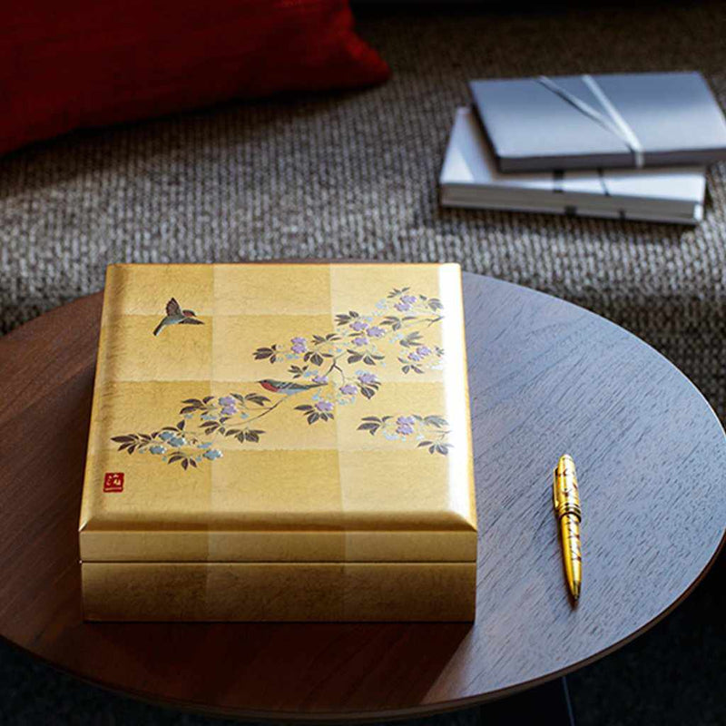 [ปากกา] Makie Ballpoint Pen Spring และ Autumn Sink (Gold) | Hakuichi | ใบทอง Kanazawa