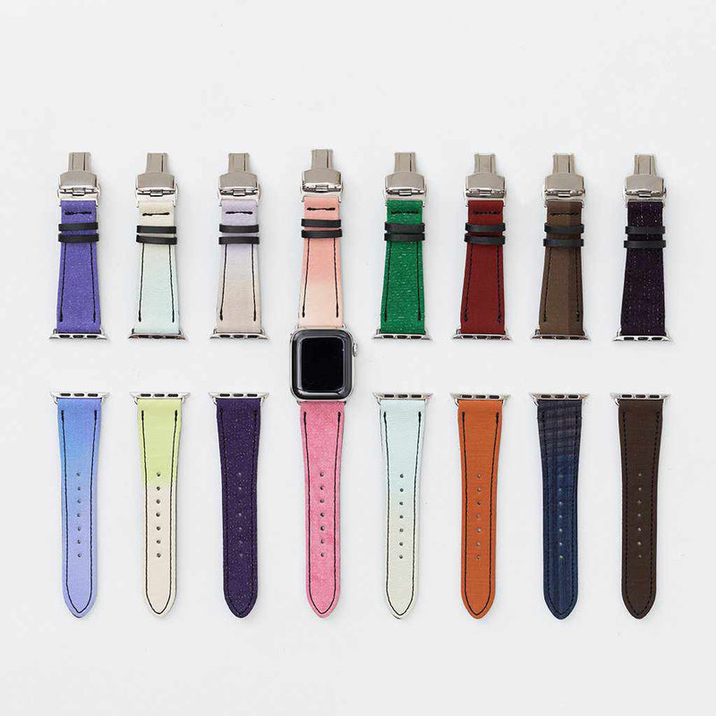 [蘋果手錶帶]變色龍帶蘋果手錶 40 （38） mm （上 12 點鐘側） G |京都玉增染色