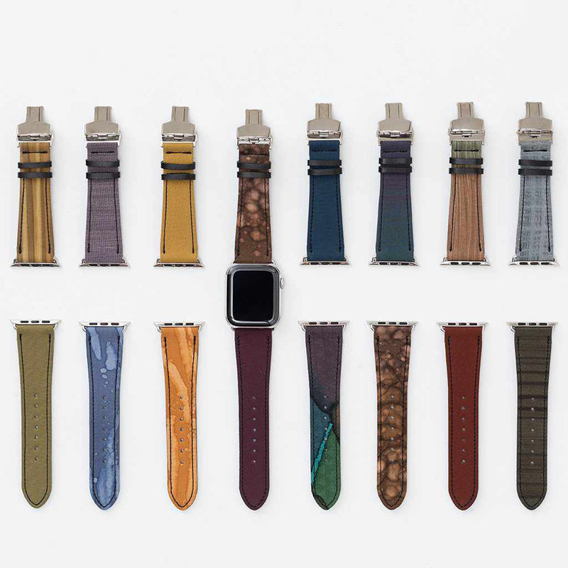 [Apple Watch Band]蘋果手錶的變色龍樂隊44（42）mm（上12點側）k |京都yuzen染色