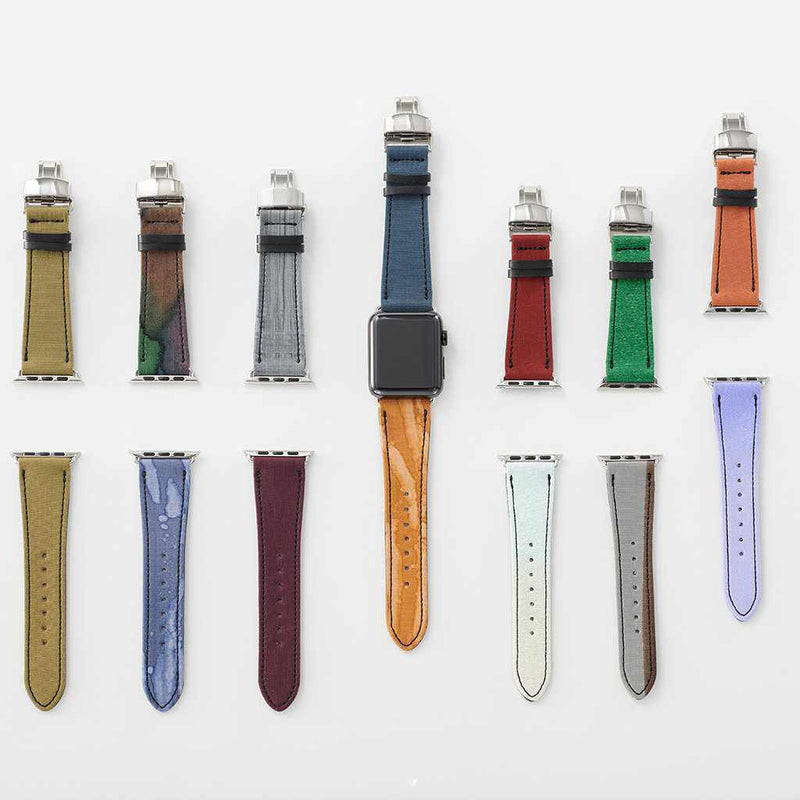 [Apple Watch Band] 사과 시계 용 카멜레온 밴드 44 (42) mm (하단 6 시경) D | 교토 유젠 염색