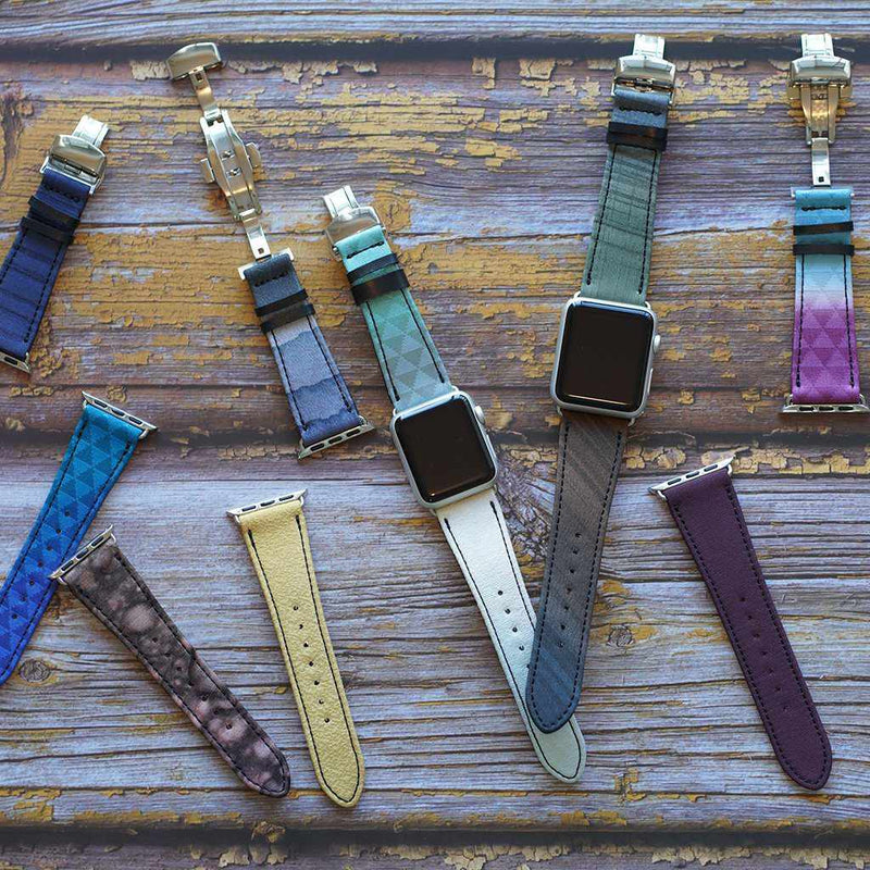[Apple Watch Band]蘋果手錶的變色龍樂隊44（42）mm（上12點側）n |京都yuzen染色