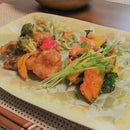 【京燒 清水燒】陶葊 花結晶 (黃) 方皿