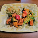 【京燒 清水燒】陶葊 花結晶 (黃) 方皿