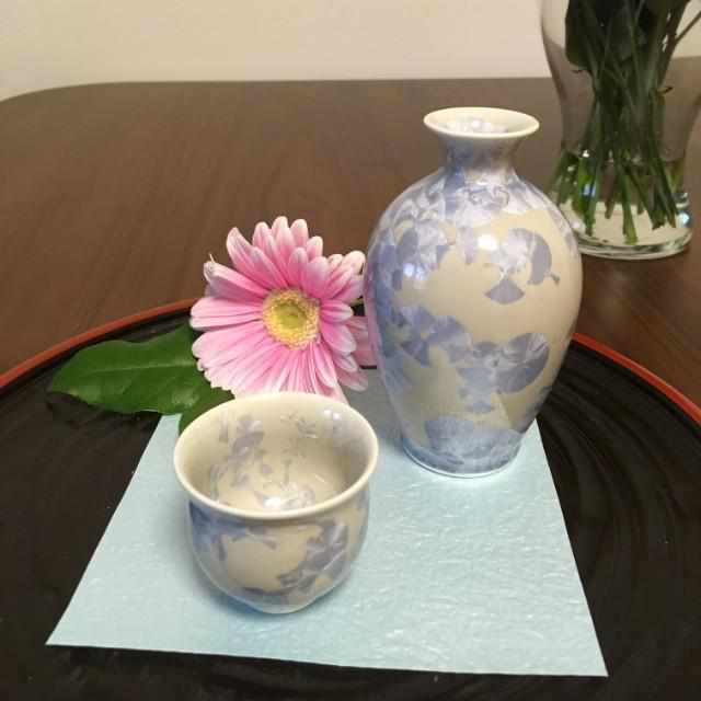 [ขวดสาเก] ดอกไม้คริสตัล (Ginfuji) | Touan | สินค้า Kyoto-Kiyomizu