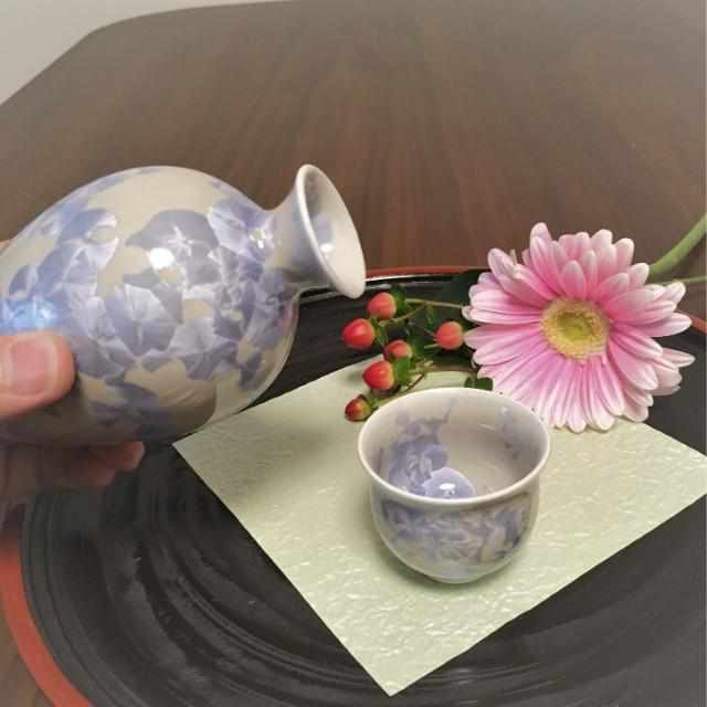 [ขวดสาเก] ดอกไม้คริสตัล (Ginfuji) | Touan | สินค้า Kyoto-Kiyomizu