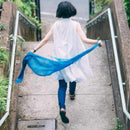 [SCARF] HAND-DYED STOLE WITH NATURAL INDIGO (3 TIMES DYED) | INDIGO DYEING| INDIGO KESENNUMA