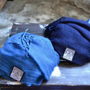 [SCARF] HAND-DYED STOLE WITH NATURAL INDIGO (3 TIMES DYED) | INDIGO DYEING| INDIGO KESENNUMA