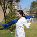 [SCARF] HAND-DYED STOLE WITH NATURAL INDIGO (3 TIMES DYED) | INDIGO DYEING| INDIGO KESENNUMA