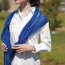 [SCARF] HAND-DYED STOLE WITH NATURAL INDIGO (3 TIMES DYED) | INDIGO DYEING| INDIGO KESENNUMA